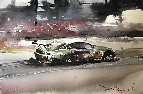 David Heywood 'Aston Martin Vantage' Original Watercolour 